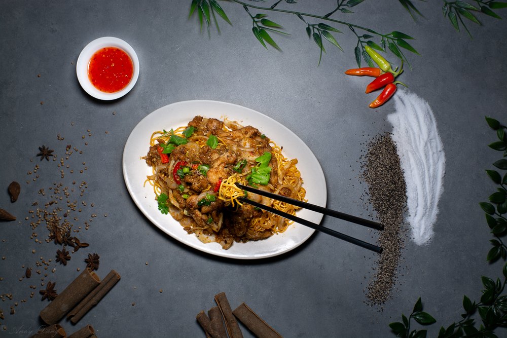 Dish 168: Lemongrass & Chili Chicken or Beef Fried Rice or Egg Noodles
