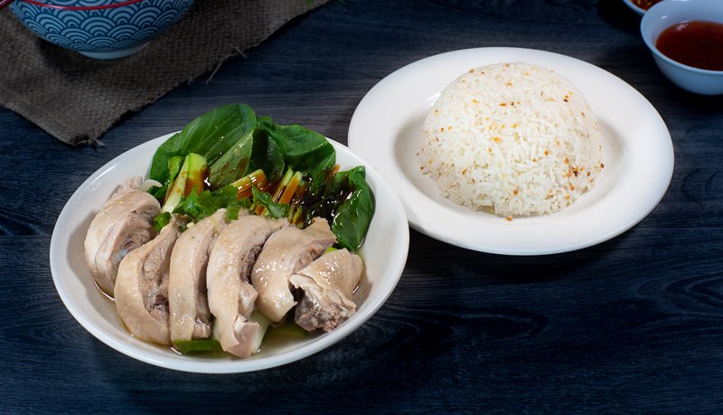 Dish 58: Steamed Chicken with Salt, Rice & Bok Choy