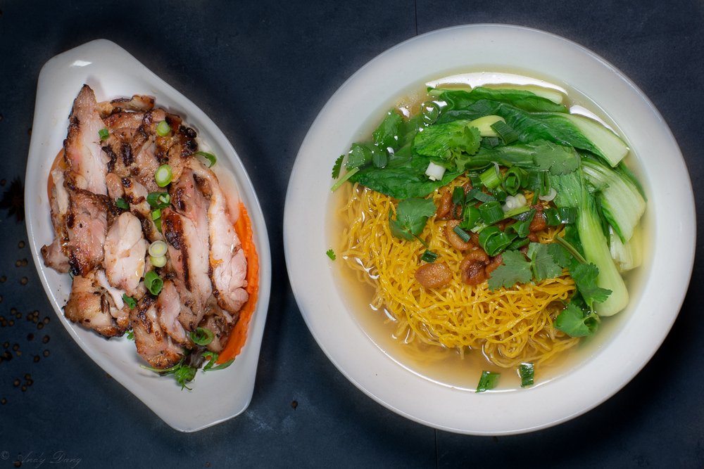 Dish 146: Egg or Rice Noodle Soup with Flame-Grilled Chicken