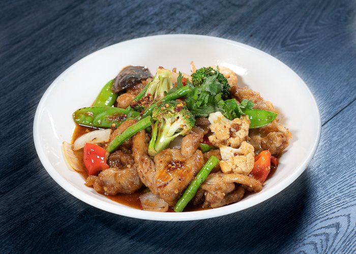 Dish 207: Beef, Chicken or Pork Stir-Fried with X.O Sauce & Vegetables