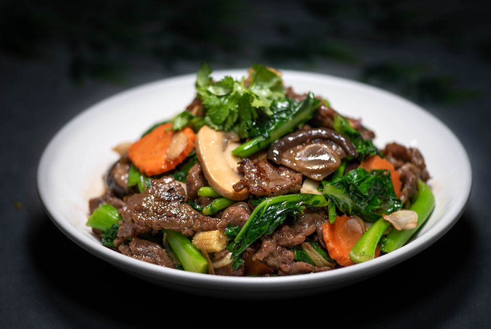 Dish 205: Beef, Chicken or Pork Stir-Fried with Chinese Broccoli