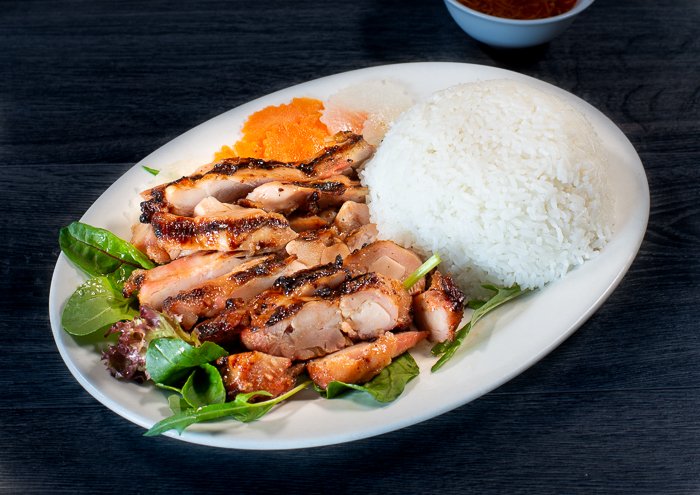 Dish 57: Flame-Grilled Chicken with Salad & Rice