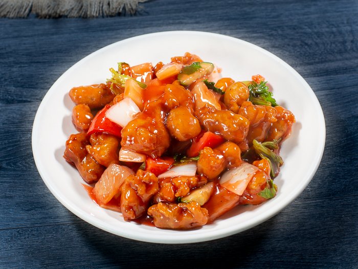 Dish 215: Sweet & Sour Pork or Chicken in Batter with Vegetables