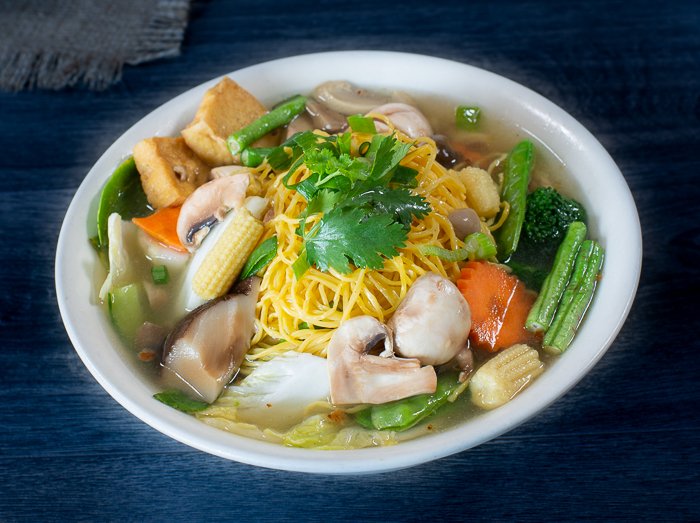 Dish 142: Egg or Rice Noodle Soup with Vegetables