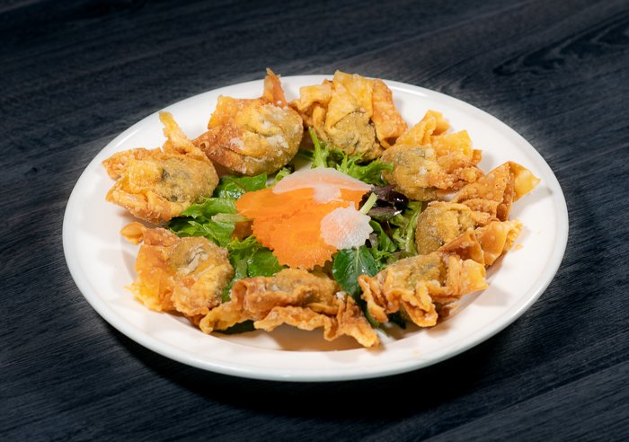 Dish 2: Deep-Fried Prawn & Pork Wontons (8)