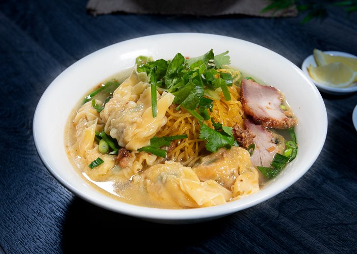 Dish 125: Egg or Rice Noodle Soup with Wonton & BBQ Pork
