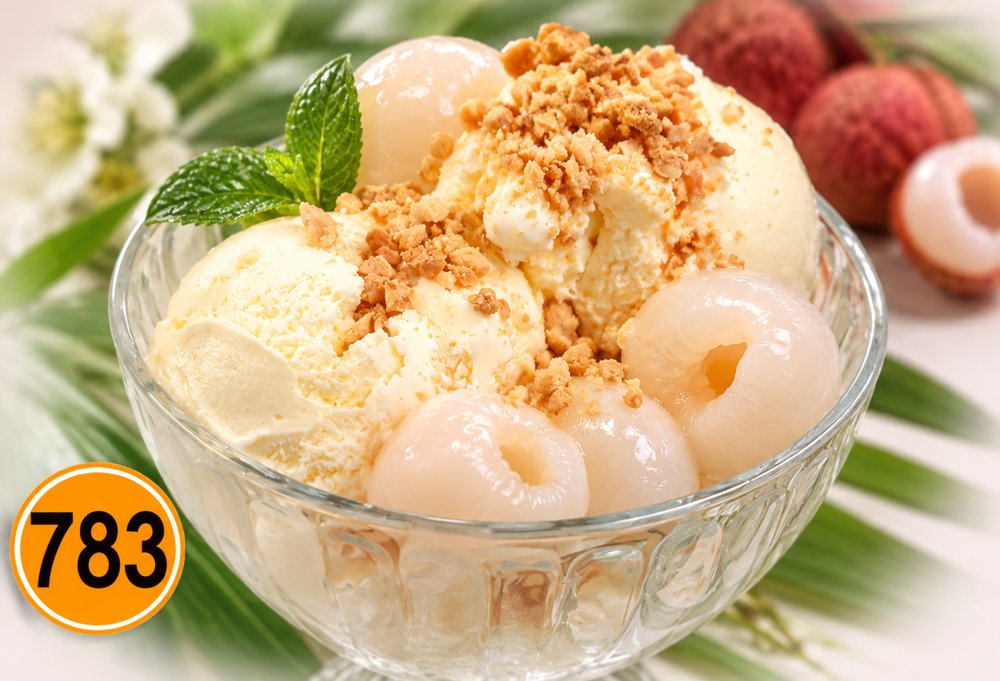 Dish 783: Lychee with Ice Cream
