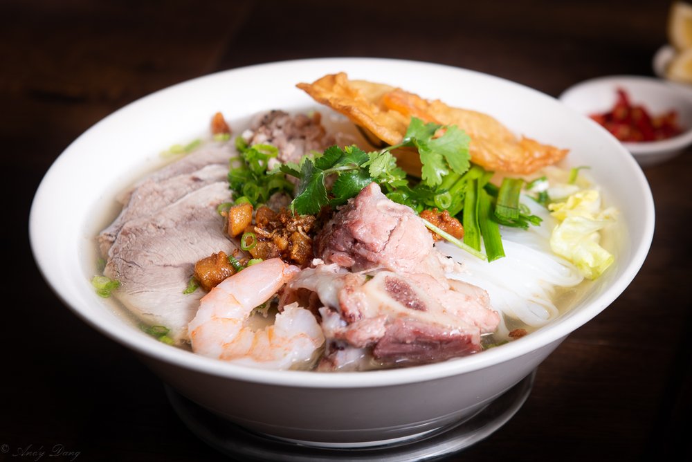 Dish 121: Egg or Rice Noodle Soup with Prawn & Pork